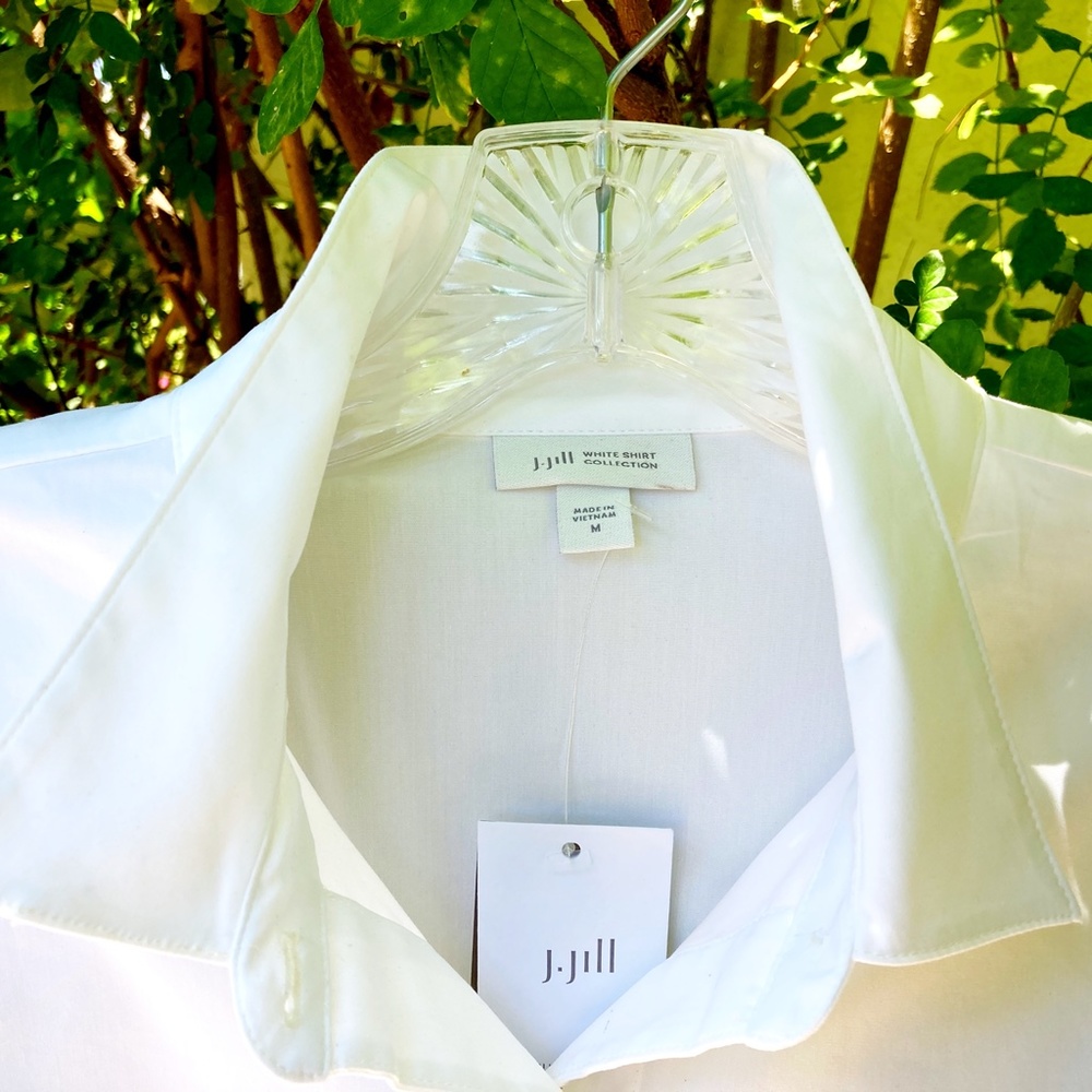 J. JILL White  A-Line Tunic Blouse NWT Medium - Picture 2 of 7